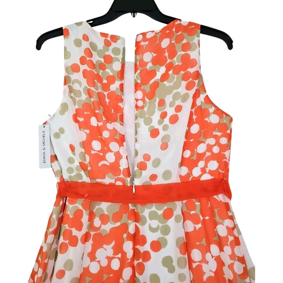 Emma Michele ~Woman Size 8~ Multicolor Sleeveless Midi Dress Fully Lined NWT. - Picture 10 of 14